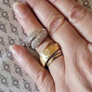 FASHION RINGS- 1 Sterling silver, 1 Brass sz 7
